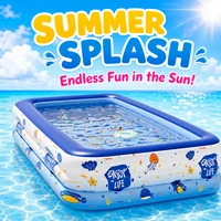 Piscine gonflable familiale de grande taille pour adultes, idéale pour la cour, le jardin et les fêtes en plein air (1 pièce) 1