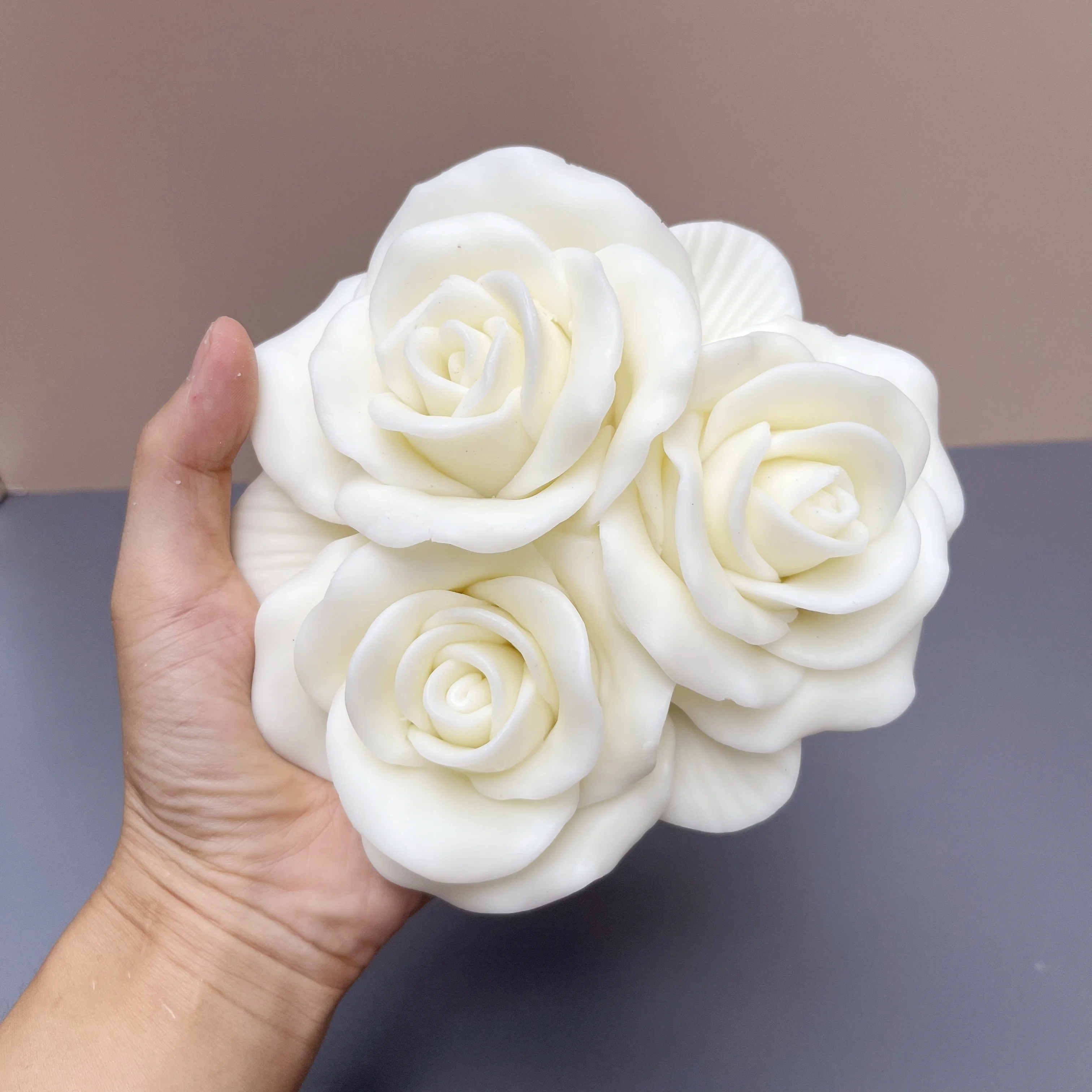 3D Large Lotus Flowers Candle Silicone Mold Flower Peony Flower Rose Candle Mould Christmas Gift Resin Mold Gypsum Molds silicone mold