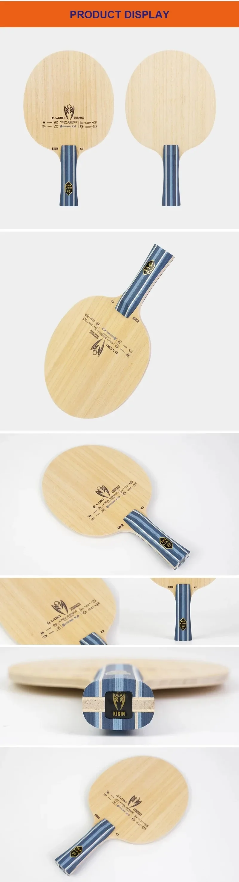 Description Picture 6 of itemLOKI Kirin K2 Table Tennis Blade 5 Layers Pure Wood Pingpong Paddle Beginner Training Ping Pong Racket OFF