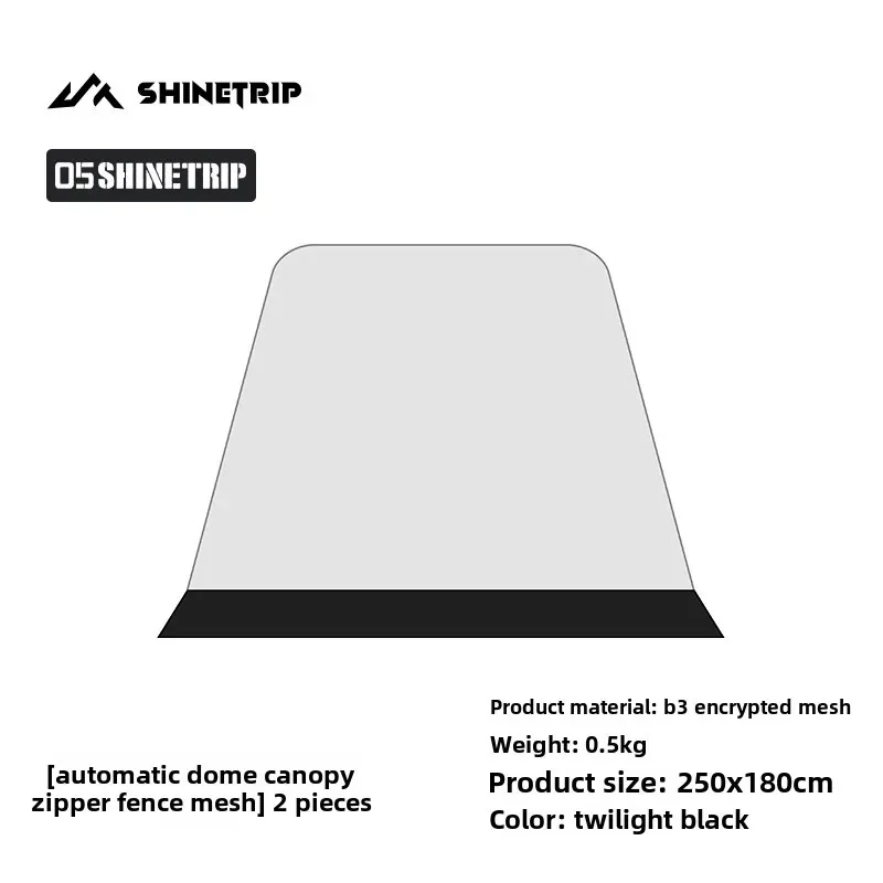 אוהל כיפה גדול ShineTrip עם התקנה מהירה, עמיד למים ושמש, מצופה כסף, אוהל קמפינג אוטומטי סדרת 05