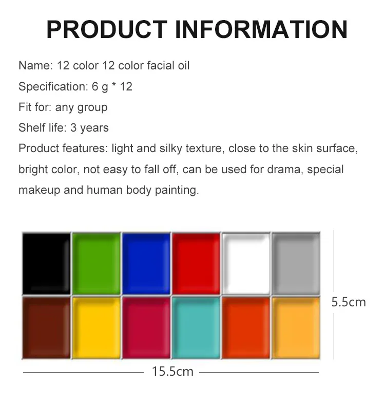 Face Painting Kit - Non-Toxic Body Makeup with Loose Powder for Halloween  Cosplay