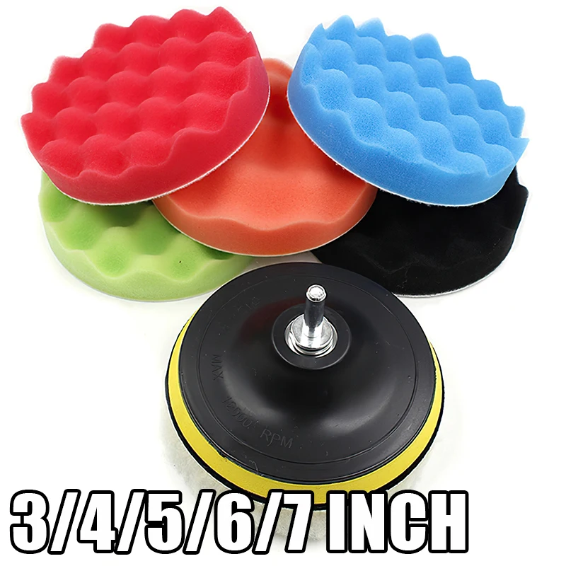 8PcsCarPolishingPadsKitPolishPadCarPolishBuffingPadAbrasive