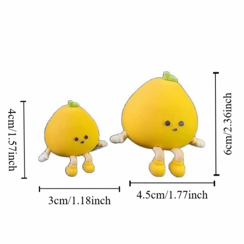 Hanging Doll Pomelo Ornament Petite Funny Mini Resin Doll Wealth Crafts Miniature Cartoon Pomelo Ornaments Desk Decor