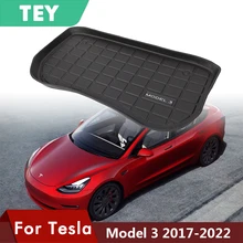 Alfombrillas delanteras y traseras para coche Tesla Model 3 Model3 2022 2021, accesorios, TPE, impermeables, bandeja de carga, almohadillas de almacenamiento