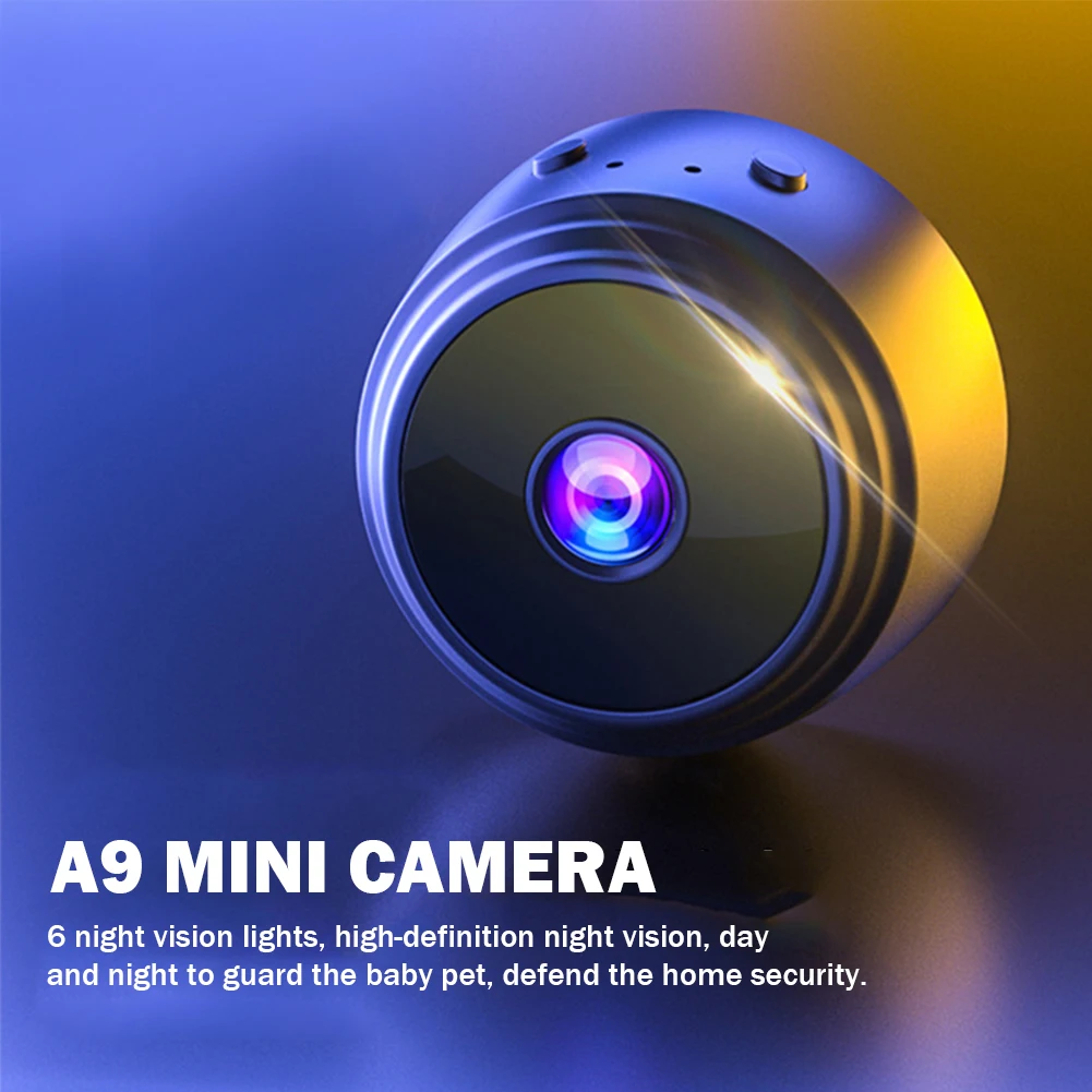 A9 Mini Camera WiFi Wireless Monitoring Security Camera Night Vision USB Rechargeable Remote Viewing Strong Magnetic Smart Home