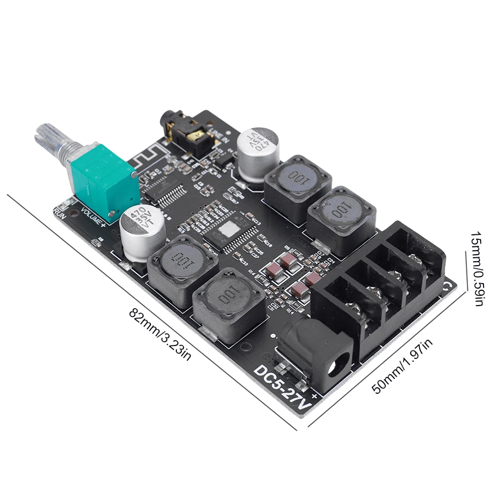 TPA3116D2 HIFI 블루투스 호환 5.0 앰프 보드 스피커, 스테레오 오디오 앰프, 스테레오 디지털 파워 앰프 보드 모듈 AUX