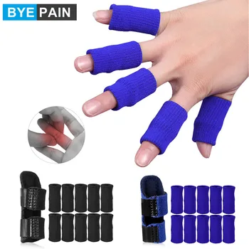 11 개/대 손가락 가드 슬리브 손가락 부목 정장 조정 가능한 손가락 지원 부목 트리거 손가락 관절염 및 인대 통증