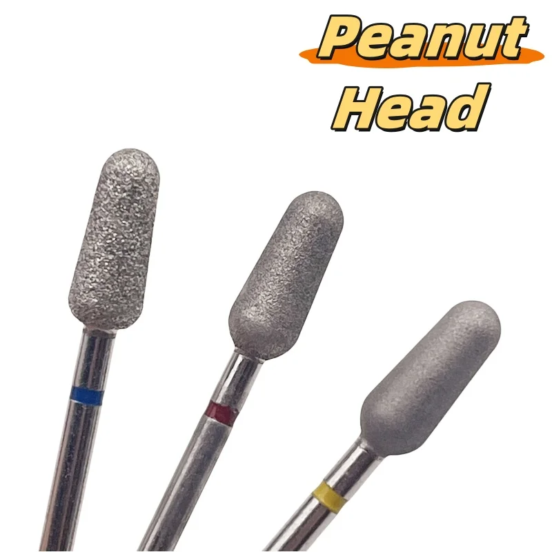 Nail drill bit 1Pcs peanut head diamond 5*12mm for manicure salon