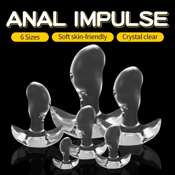 6 Sizes Jelly Anal Plug Big Butt Plug Anus Expansion Vagina Stimulator Soft Dildo Buttplug Annal Sex Toys for Woman Men Analplug 2