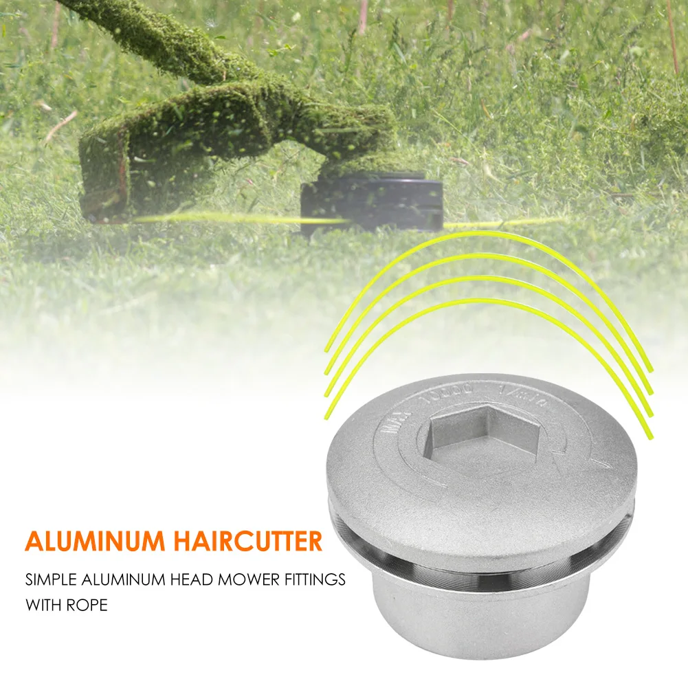 Aluminum Line Trimmer Head Universal Trimmer Head Replacement Parts Garden Grass Cutter Head for Grass Trimmer Cutter Weed Eater