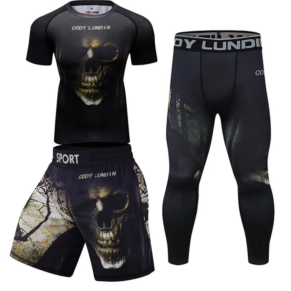 Men MMA T shirt+Pants Set Boxing Muay Thai MMA Shorts Rashguard kickboxing Jerseys Boxeo Sport suits Jiu Jitsu Bjj Gi T-shirt sports apparel,mens t shirt