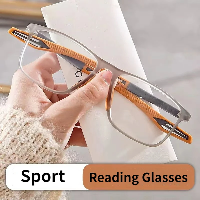 Reading Glasses Men Fashion Blue Light Blocking Prescription Glasses TR90 Ultralight Outdoor