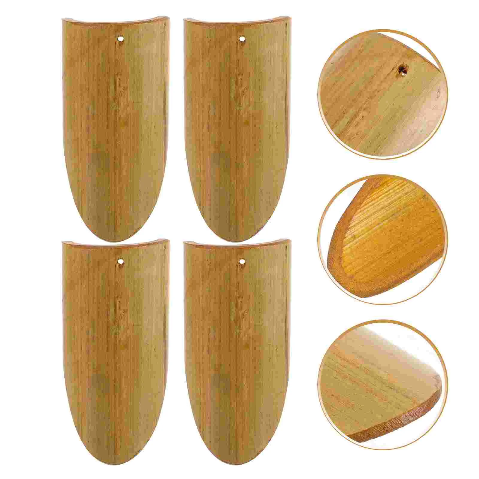 

4Pcs Handcraft Bamboo Pendant Diy Windchime Pendant Bamboo Hanging Piece for Crafting
