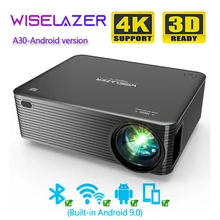 WISELAZER A30 Portable LED Projector Native 1920*1080P Resolution Full HD Video Projector Support Home Theater Movie Projector