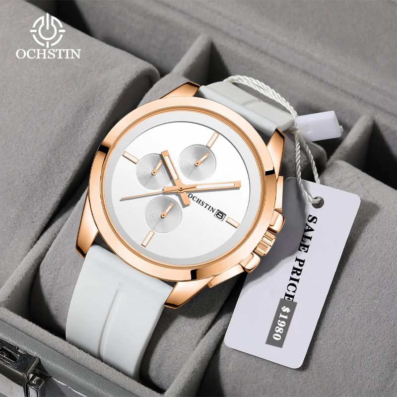 OCHSTIN new men's watches waterproof luminous high quality men's quartz watches luxury watches fashion quartz siliconewristwatch