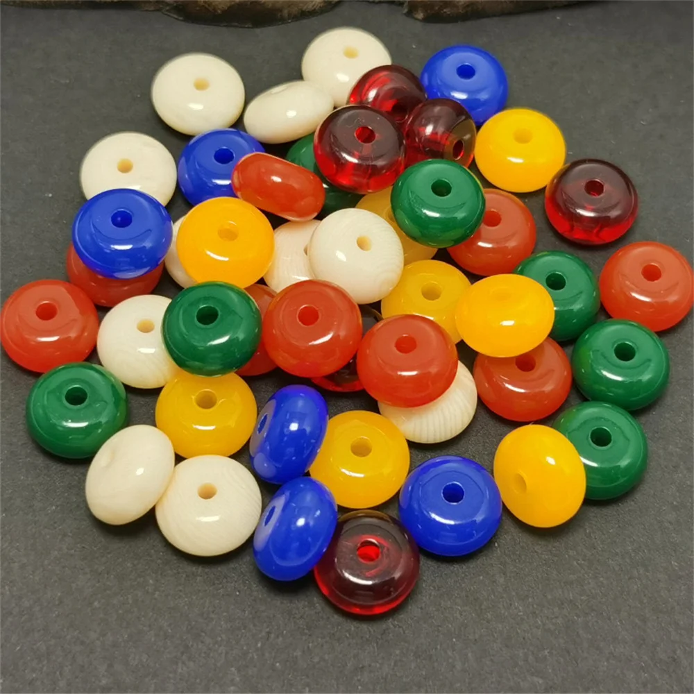

Honey Resin Beeswax 10x6mm Amber Stripes Gems Wheels Abacus Spacer Loose Beads DIY Jewelry Making Necklace Bracelet Key 6 Colors
