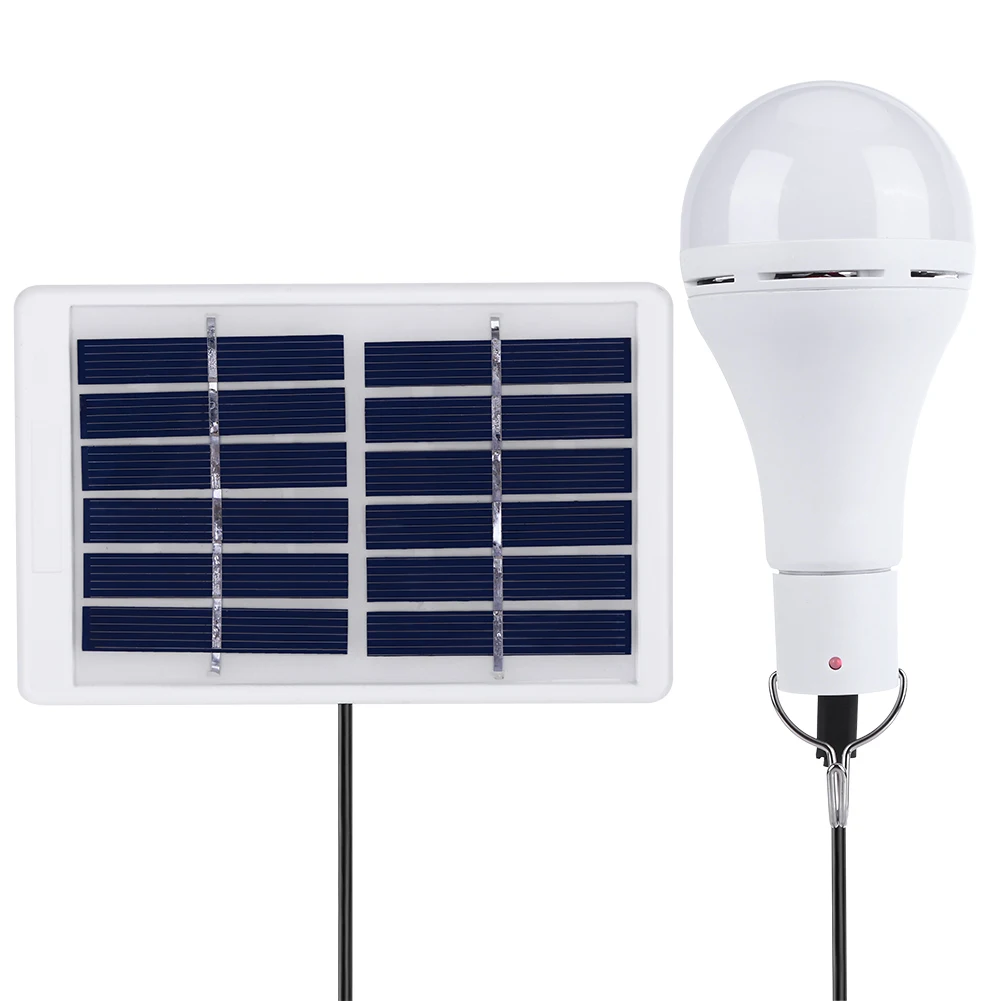 200LM Portable Solar Powered LED Bulb Solar Powered Light Hanging Lamp for Camp Tent Fishing Hiking Lighting Decor