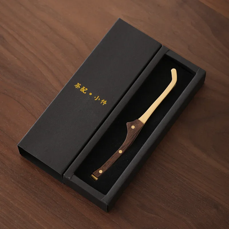 Copper Wood Integrated Tea Clamp Heat Resistant Tea Clamp Cup Washing Clip Metal Tweezers Kung Fu Accessories Clips