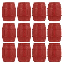 

12Pcs Mini Pirate Barrels Adornment House Scene DIY Decor Small Barrels Model Props