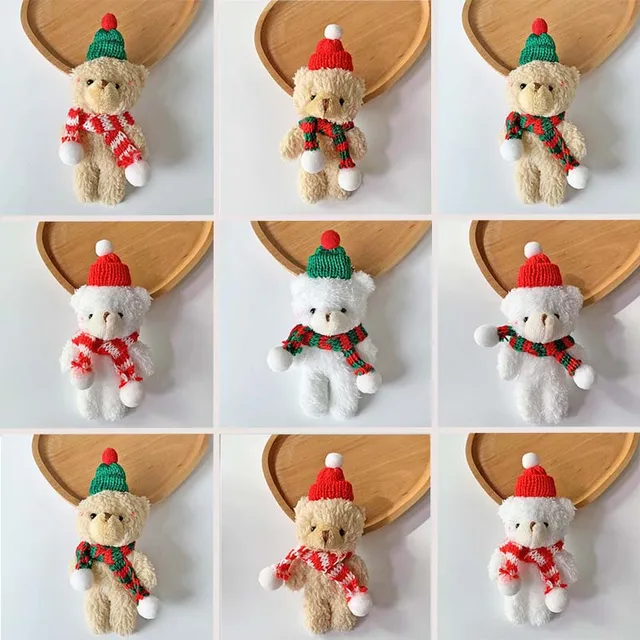 Weihnachtsbär Plüsch  Schlüsselanhänger