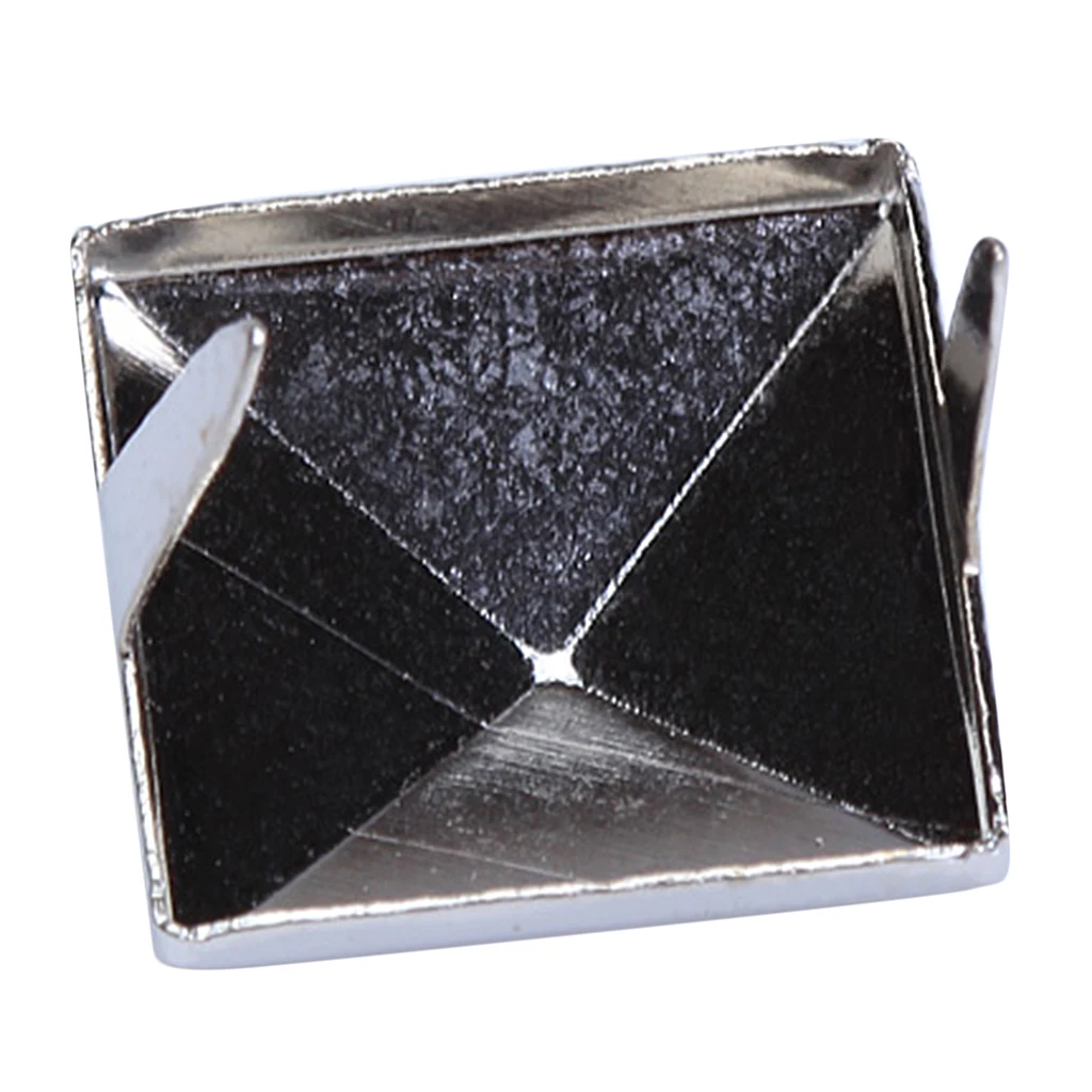 12mm Square Pyramid Studs Punk Rock Spike Studs Leathercraft silver 100pcs