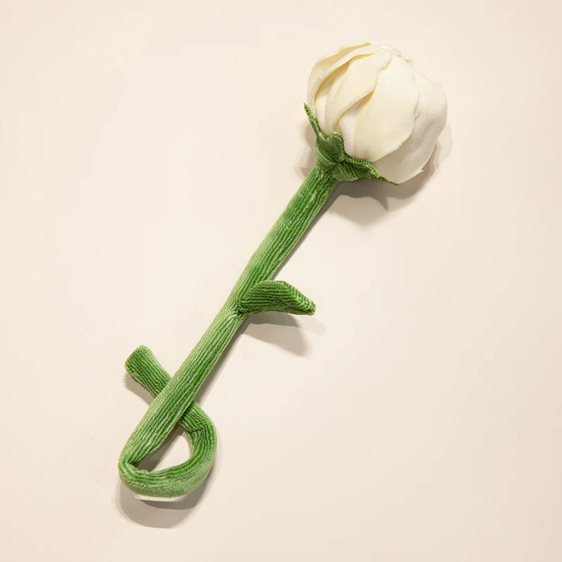 Charming Rose Plush Bouquet, Soft Fluffy Flower Gift for Birthday or Home Décor