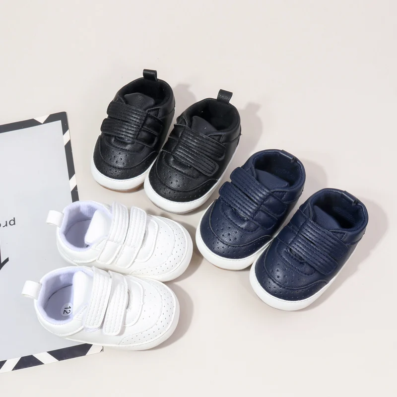 Spring and Autumn Baby Girls and Boys Casual Shoes Fashion Design Three Colors TPR Sole Anti Slip Newborn Toddler Shoes BSK4194 2