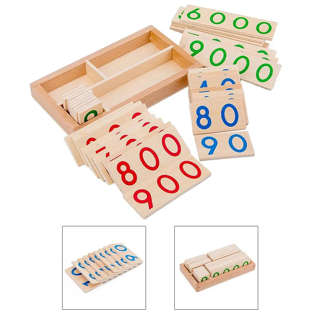 

Wooden Number Card Early Learning Developmental Math Activity Toys Gift