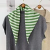 2024 Colorful Stripes with Wool Triangular Binder Decorative Knitted Small Scarf Soft Multi-Functional Small Scarf Collar 2