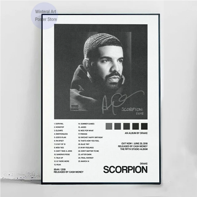 MT859 Drake Poster Rap Hip Hop Music Album Cover Star Wall Art Picture  Canvas Painting Poster Prints Living Room Home Decor