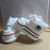 Purely Hand-Woven Baby Shoes, Lace-Up Sneakers, Baby Gift Shoes, Woolen Soft-Soled Shoes 1