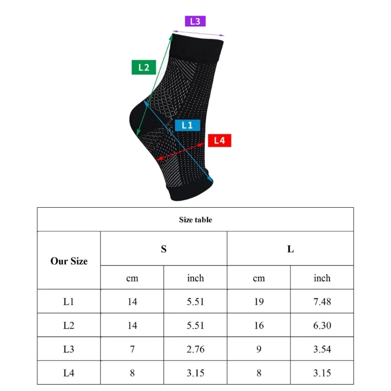 4Pack Neuropathy Socks for Women Men Neuropathy Pain Ankle Compression Socks