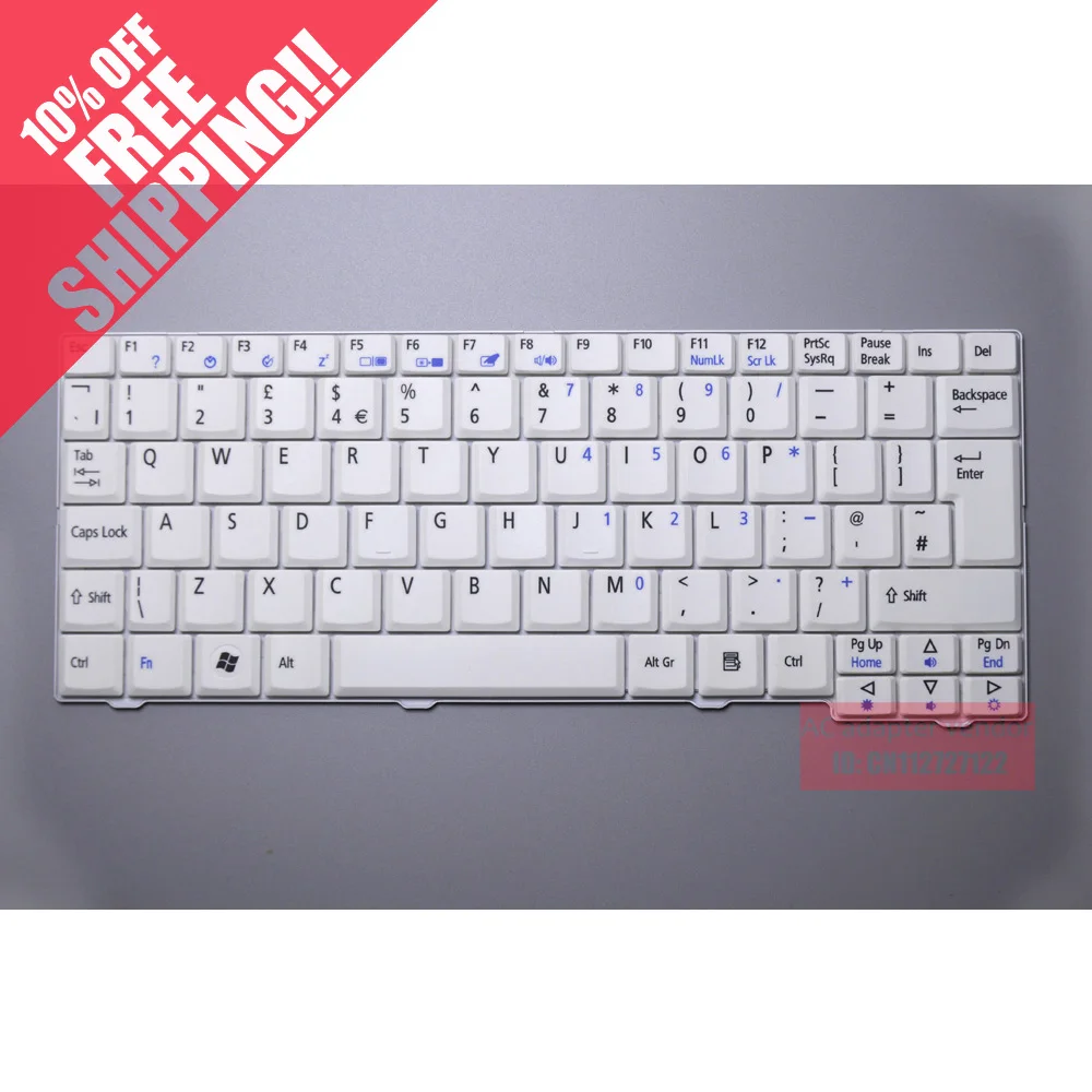 The new FOR ACER Aspire AS one AOA150 KAV10 D250 ZG5 523H 531 Keyboard white
