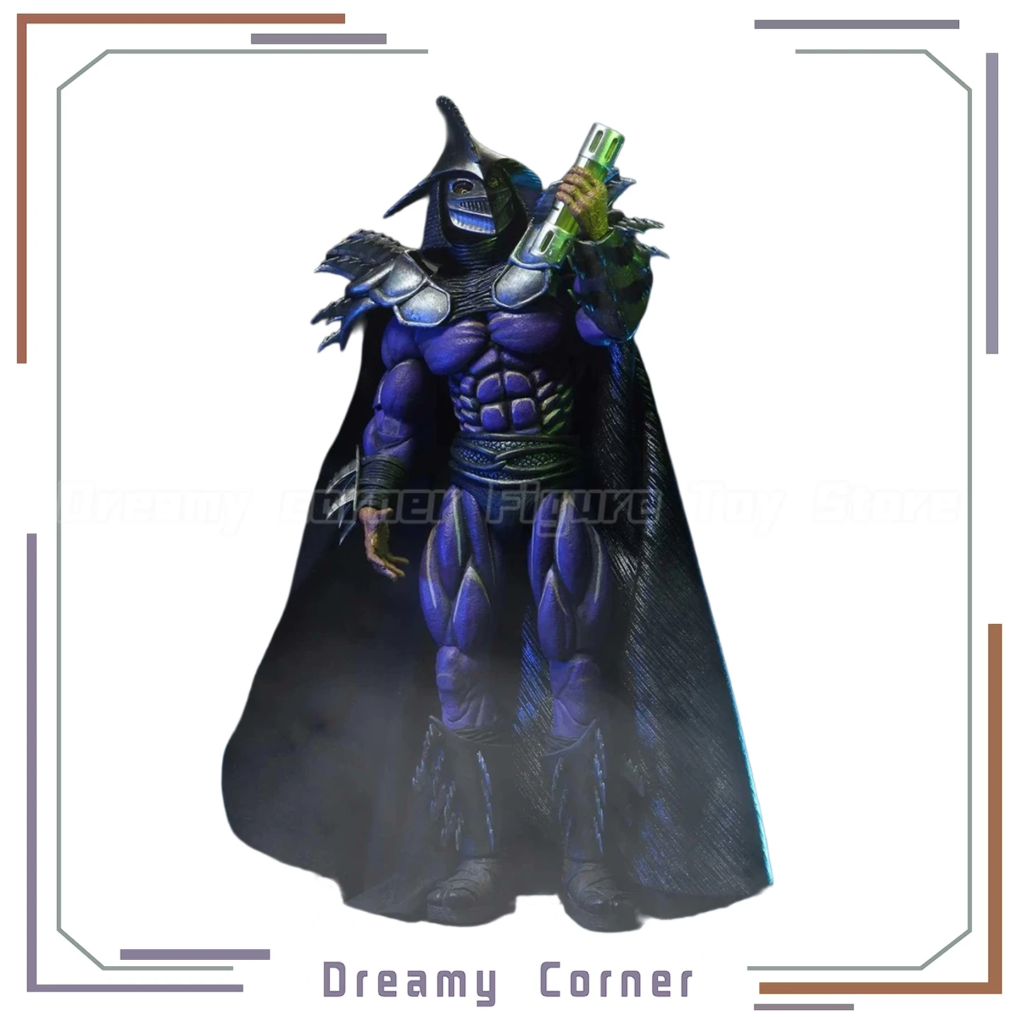 NECA Action Figure Shredder – Tartarughe Ninja II Il Segreto Di Ooze, 17 Cm, Con Mantello In Stoffa E Accessori - 2