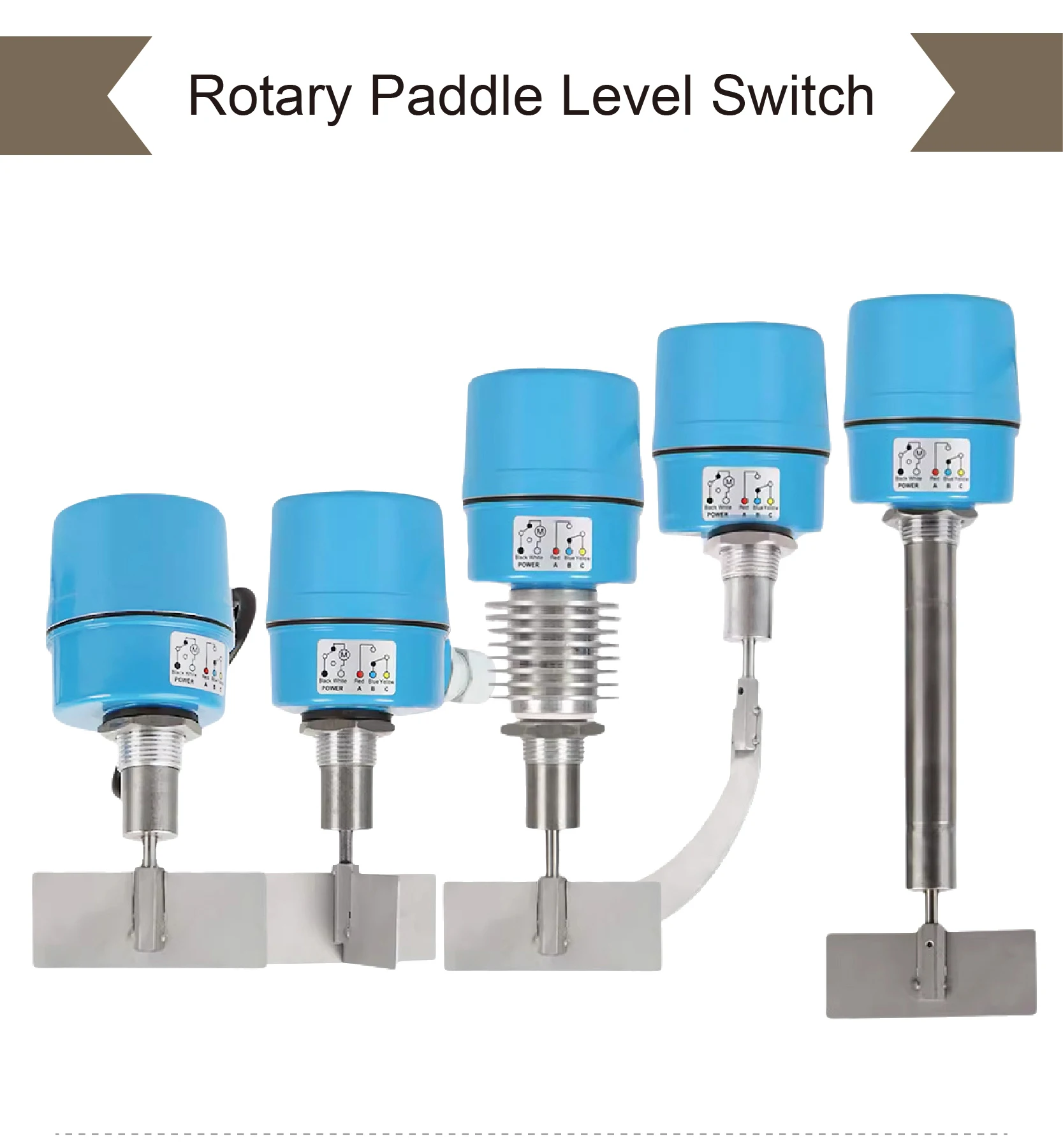 Rotary Paddle Level Switch High Temperature SS304 Thread Flange Mount Bulk Silo