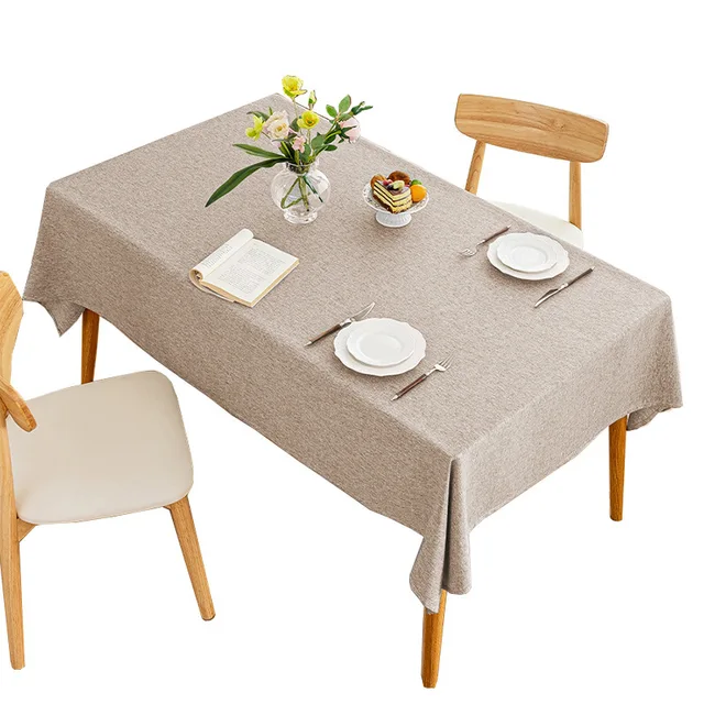 Rectangular Tablecloth Artificial Linen Tablecloth Waterproof Fabric Quality Tablecloth Washable Table Cover Kitchen Dining Room 5