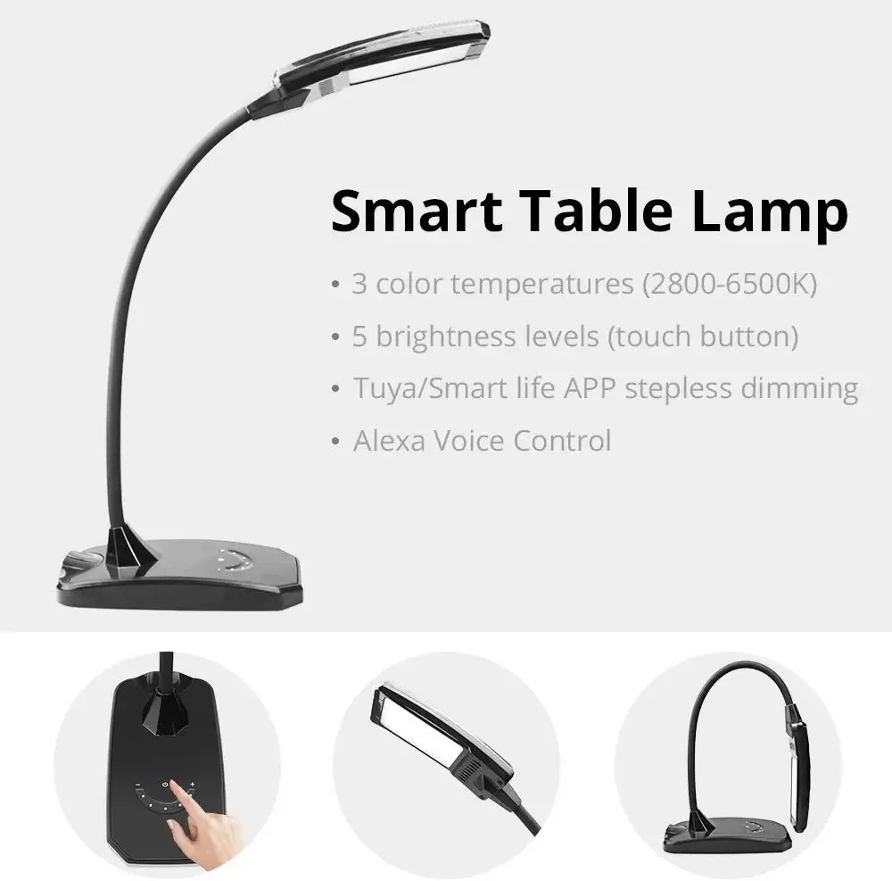 Benexmart Smart WiFi LED Desk Lamp with USB Charge Dimmer