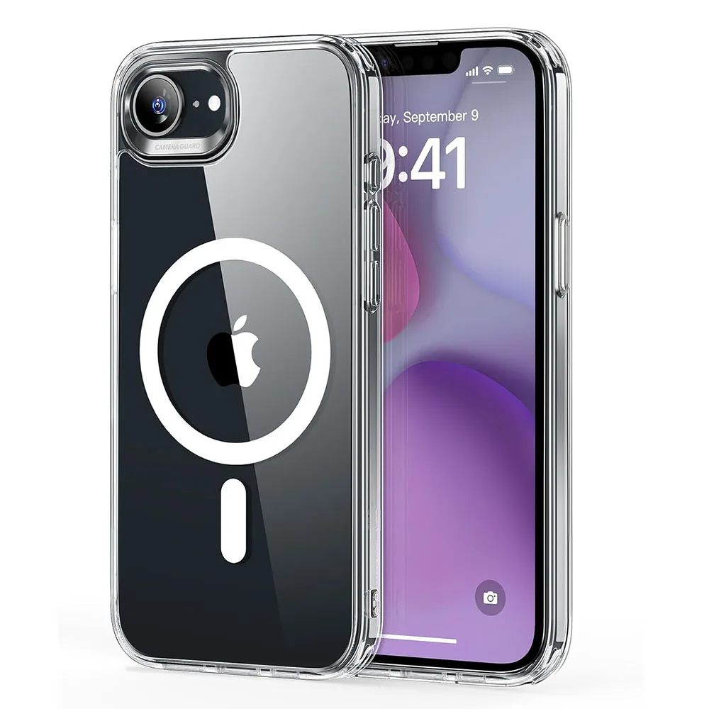 Enhanced Magnetic Clear Silicone Hybrid Case with Strong Grip