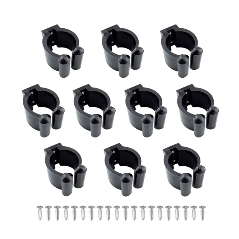 10 pcs Fishing Rod Holder Clip Replacement Fishing Poles Rod Holder Clips Billiards Pool Cue Clips Clamps Durable