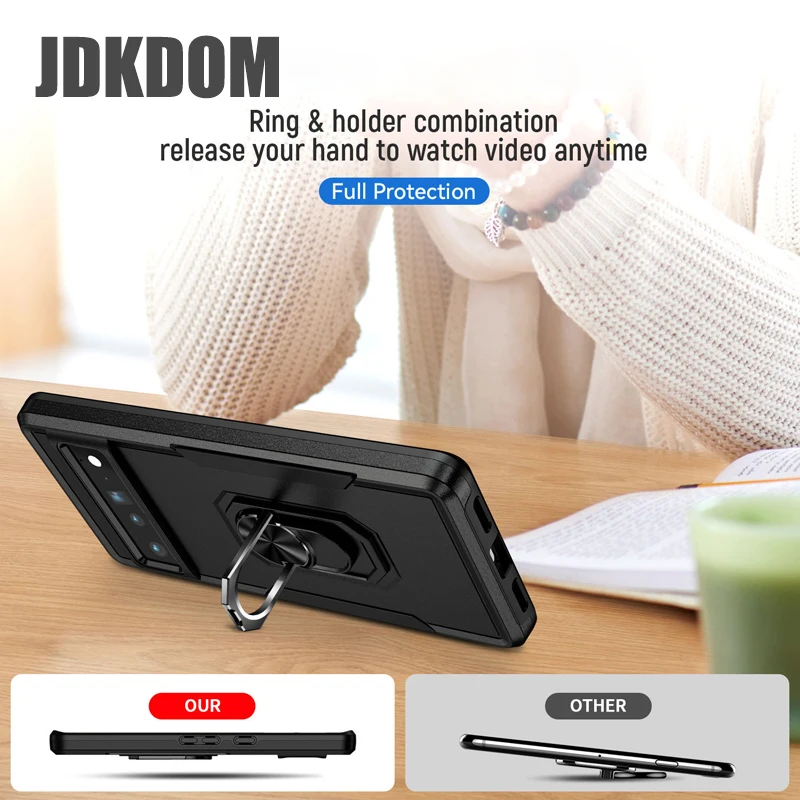 Military Grade Shockproof Armor Bracket Phone Case by JDKDOM