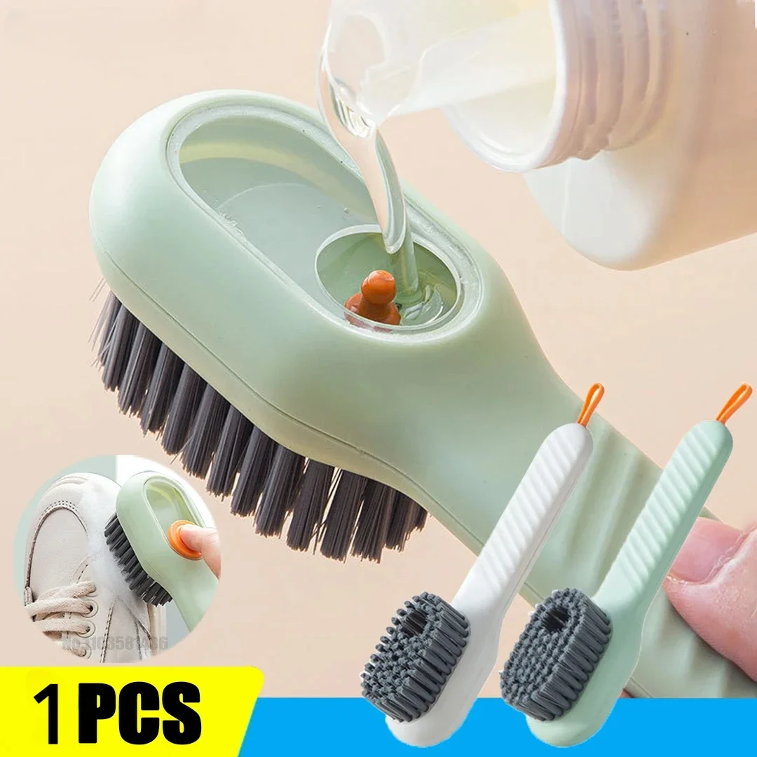 Shoe Brush Multifunctional Cleaning Soft Automatic Liquid Shoe Clothes Board Cleaner 1Pcs