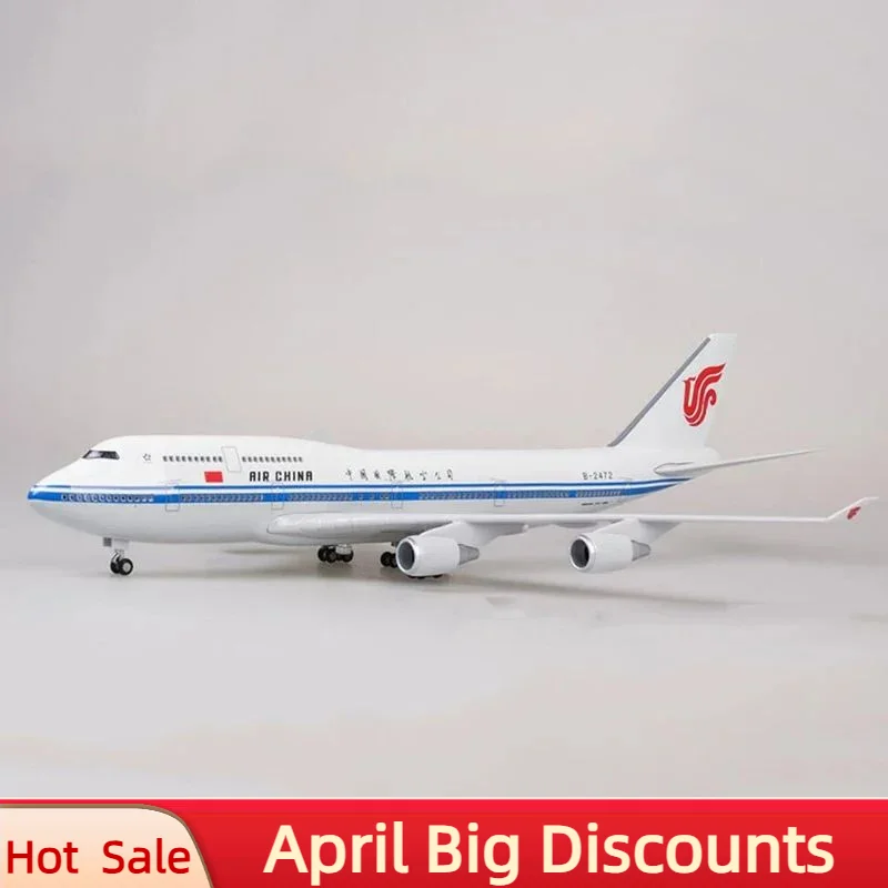 

New 47CM 1/150 Scale Airplane B747 Aircraft Air China Airlines Model W Light and Wheel Diecast Plastic Resin Plane Home Decor