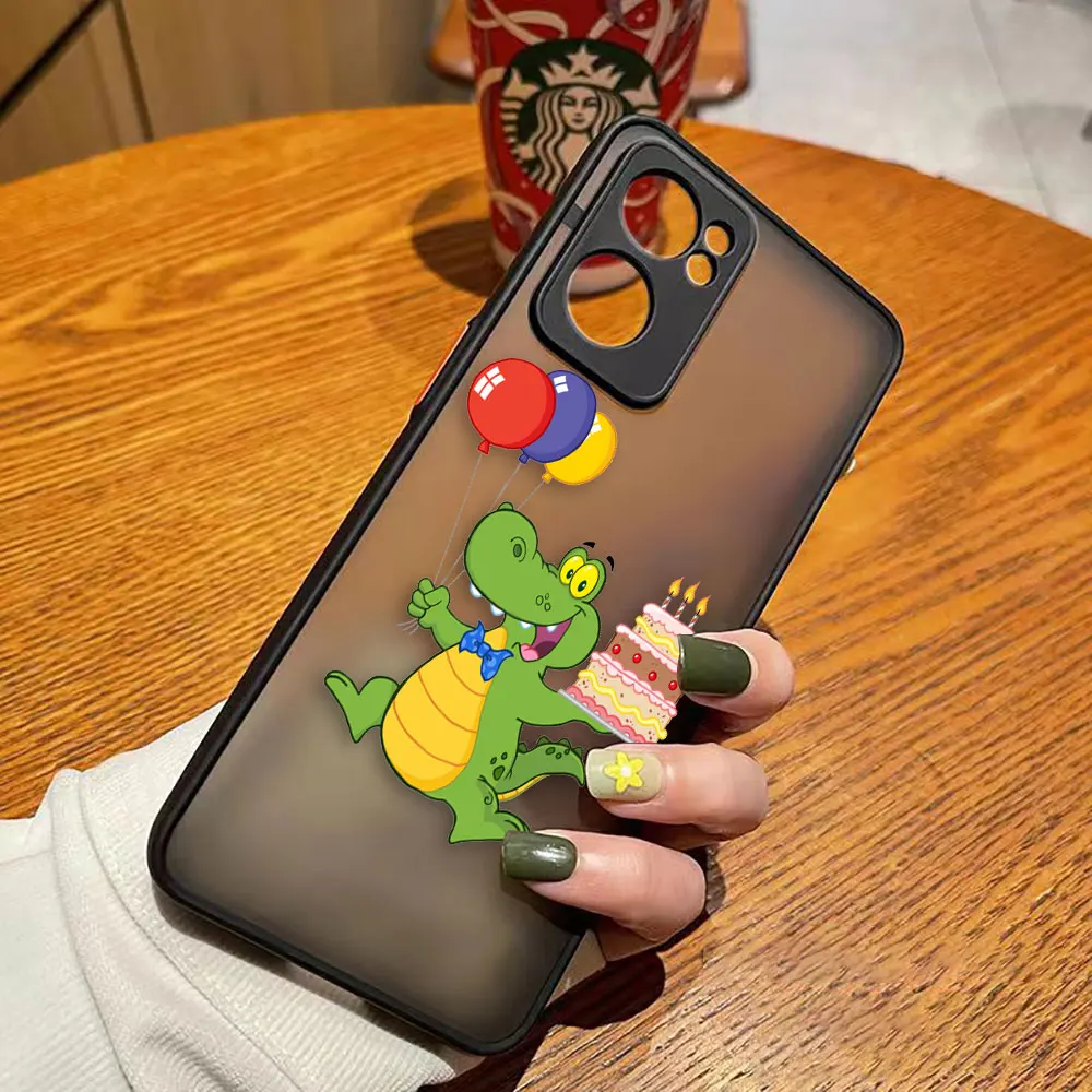 thumbnail image 1 of Funda de teléfono mate para OPPO RENO 8 8T 7Z 7 6Z 6 5 4 3 PRO PLUS 4G 5G Edge Funda Coque Capa Shell lindo dibujos animados cocodrilo, 1 of 5