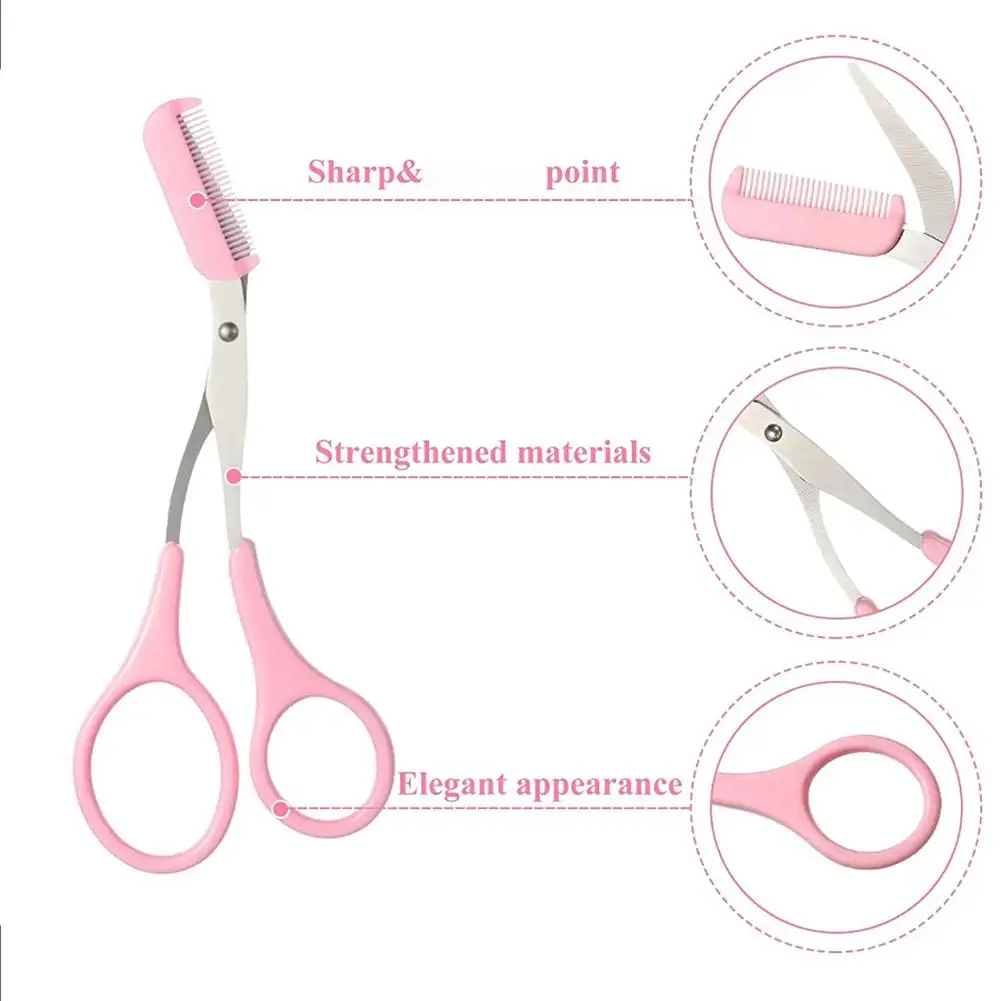 Eyebrow Scissors with Comb for Professional Eyebrow Cutting