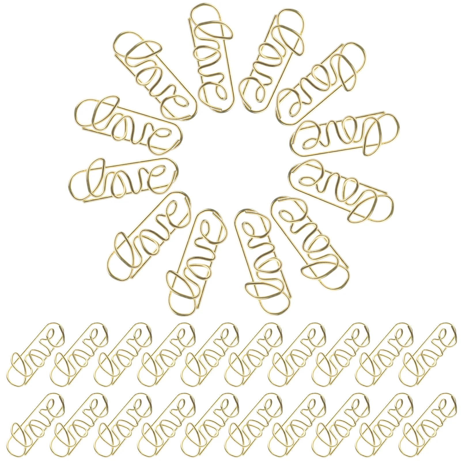 러브 골드 종이 클립, 금속 카드 파일, 노트 클립, 하트 종이 클립, 귀여운 종이 클립, 북마크 플래너