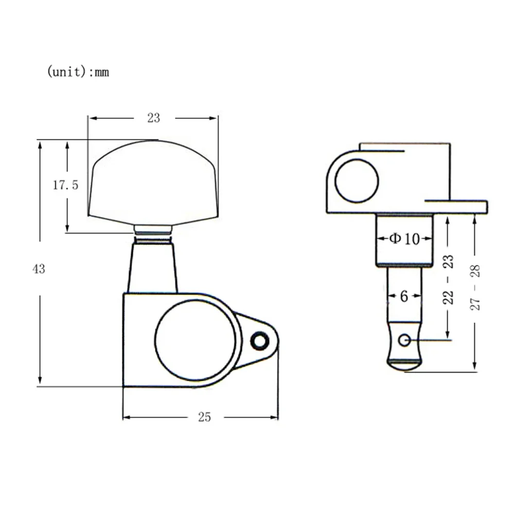 6Pcs/Set Guitar String Tuning Pegs Electric Guitar Machine Heads Tuners Silver Color 3L 3R Replacement Guitar Accessories