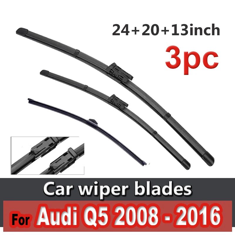 Wiper LHD RHD Front & Rear Wiper Blades Set For Audi Q5 2008 2016