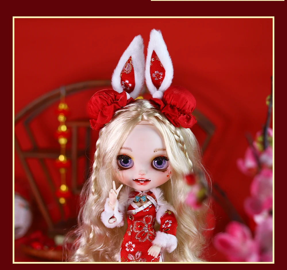 Hannah – Premium Custom Neo Blythe Doll with Blonde Hair, White Skin & Matte Smiling Face 13