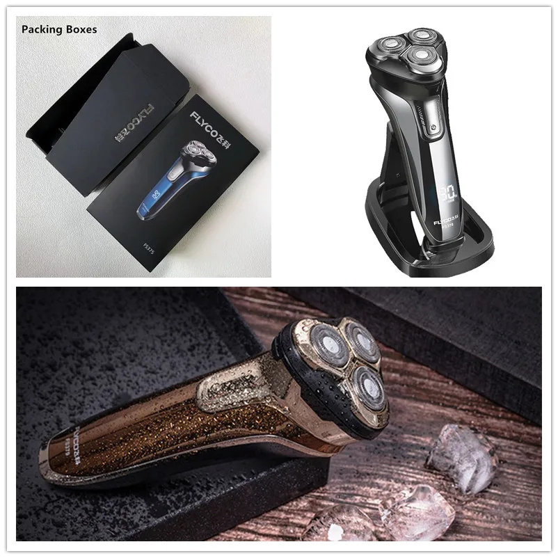 FLYCO High Quality Electric Shaver Waterproof Fast Charging Men's Shaver Electric Razor Beard Shaving Trimmer Machine FS379 6