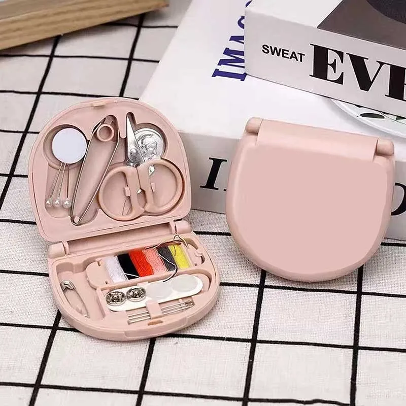 Description Picture 4 of itemMini Sewing Tools Travel Kits Portable Buttons Pins Sewing Storage Boxes Household Handwork Scissor Thimble Needle Threads Set